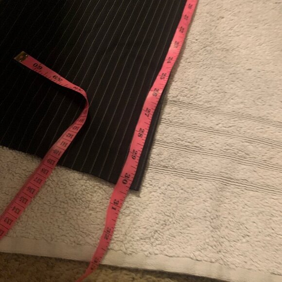 VTG Express pinstripe Trousers Pants Wide Leg 8 Y2K Office Vixen Corpcore - Picture 5 of 13